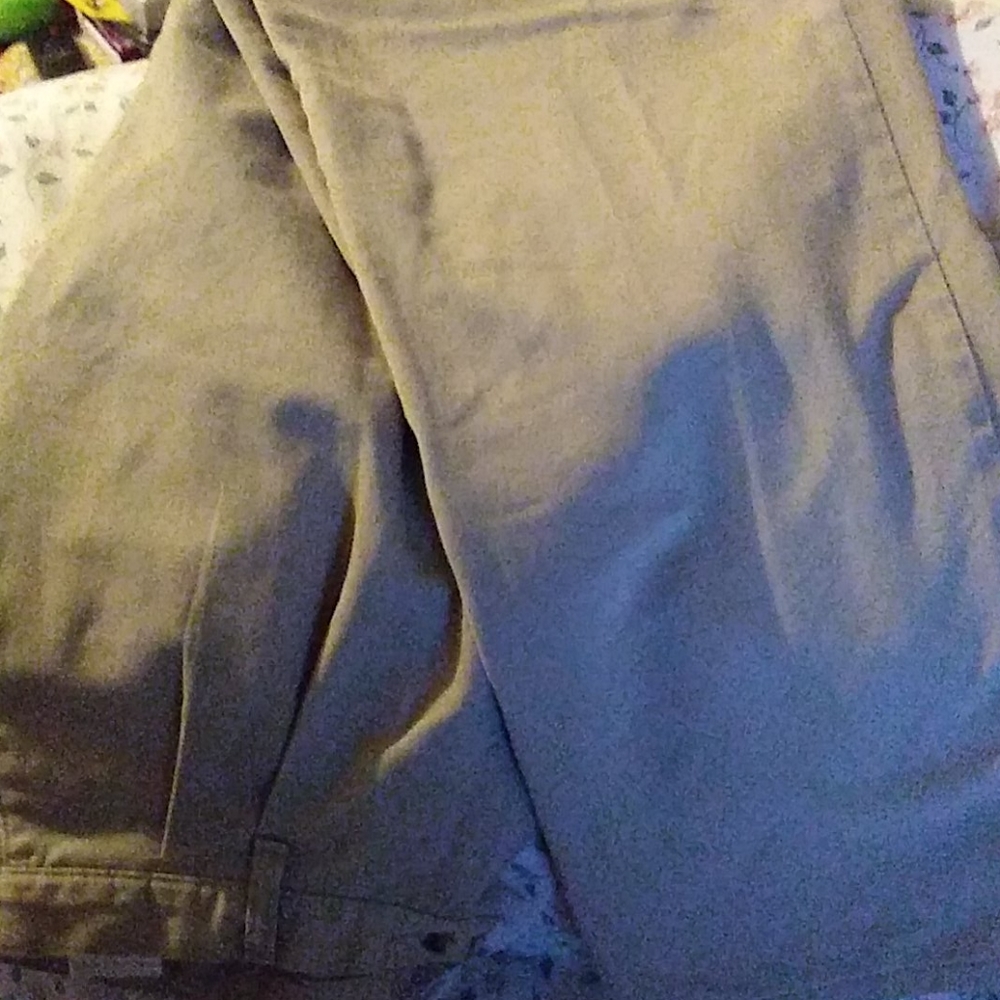 38x32 Ruster Khakis tan pleaded Casual Pants (bd)
